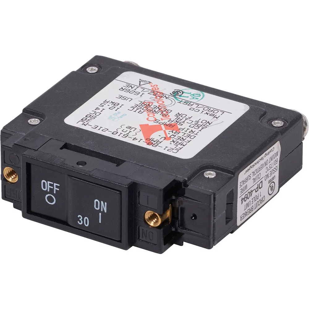 Blue Sea Systems 7444 UL-489 Circuit Breaker - 30A Flat Rocker – Marine Boat Replacement Part