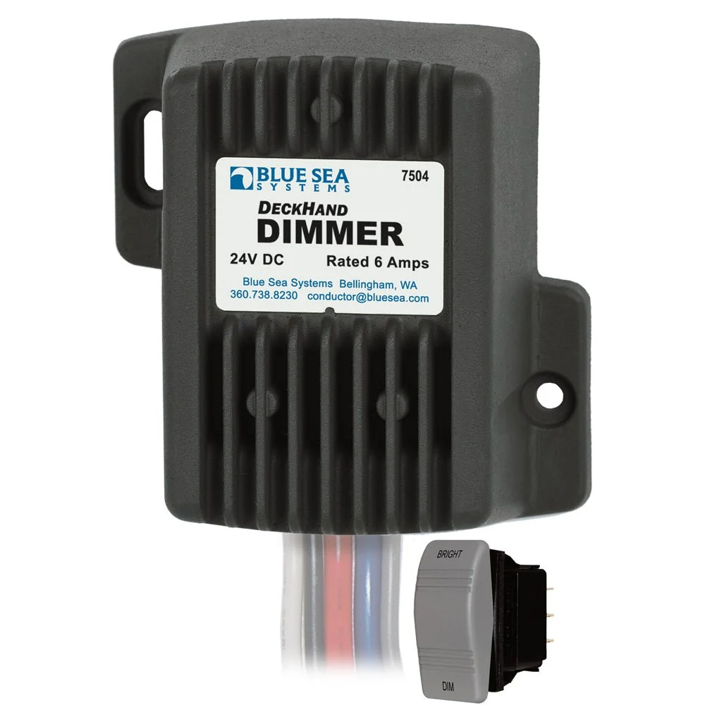 Blue Sea Systems 7504 DeckHand Dimmer - 6 Amp/24V – Marine Electrical Replacement Part