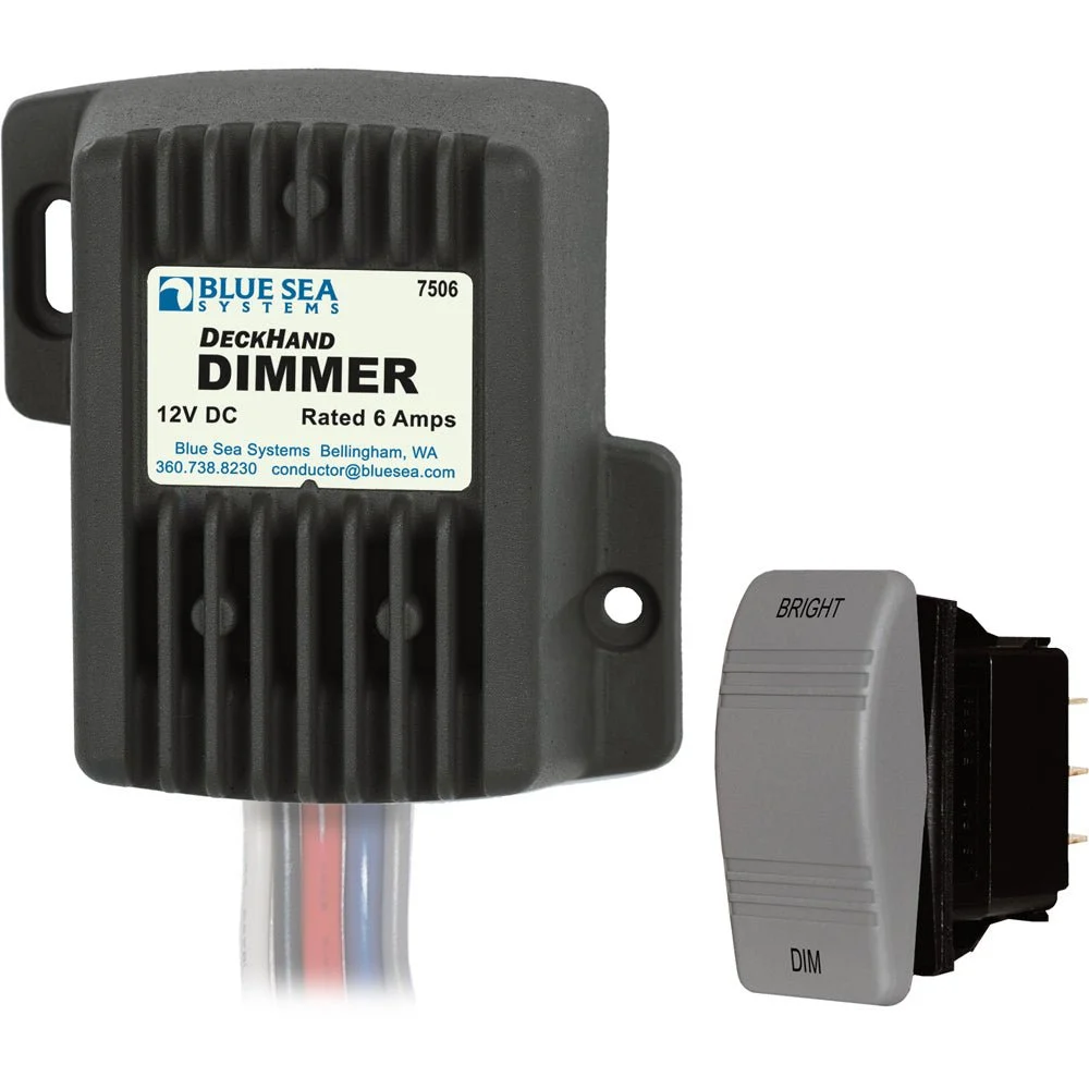 Blue Sea Systems 7506 DeckHand Dimmer - 6 Amp/12V – Marine Electrical Replacement Part