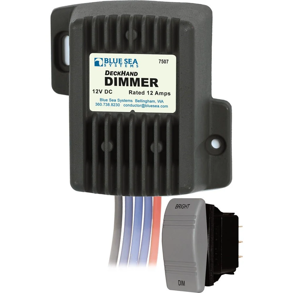 Blue Sea Systems 7507 DeckHand Dimmer - 12 Amp/12V – Marine Electrical Replacement Part