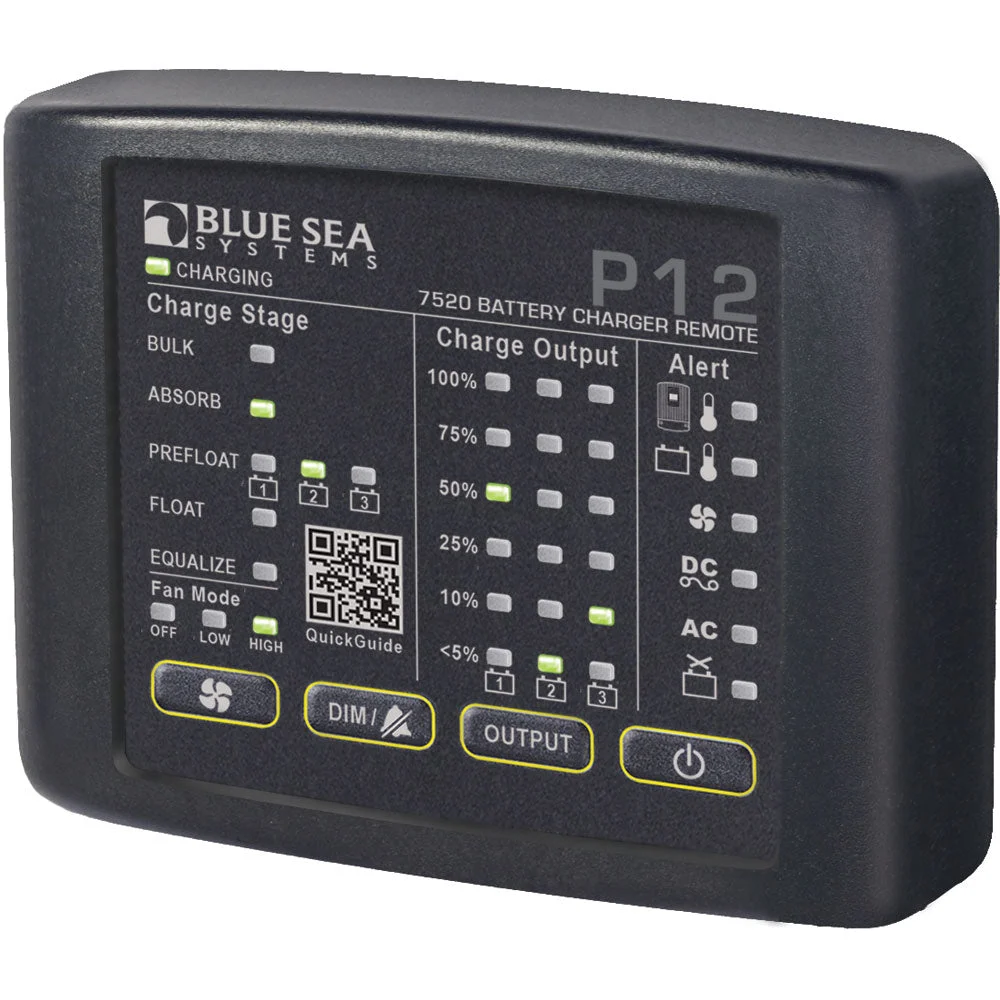 Blue Sea Systems 7520 P12 LED Remote f/Battery Chargers – Marine Boat Replacement Part