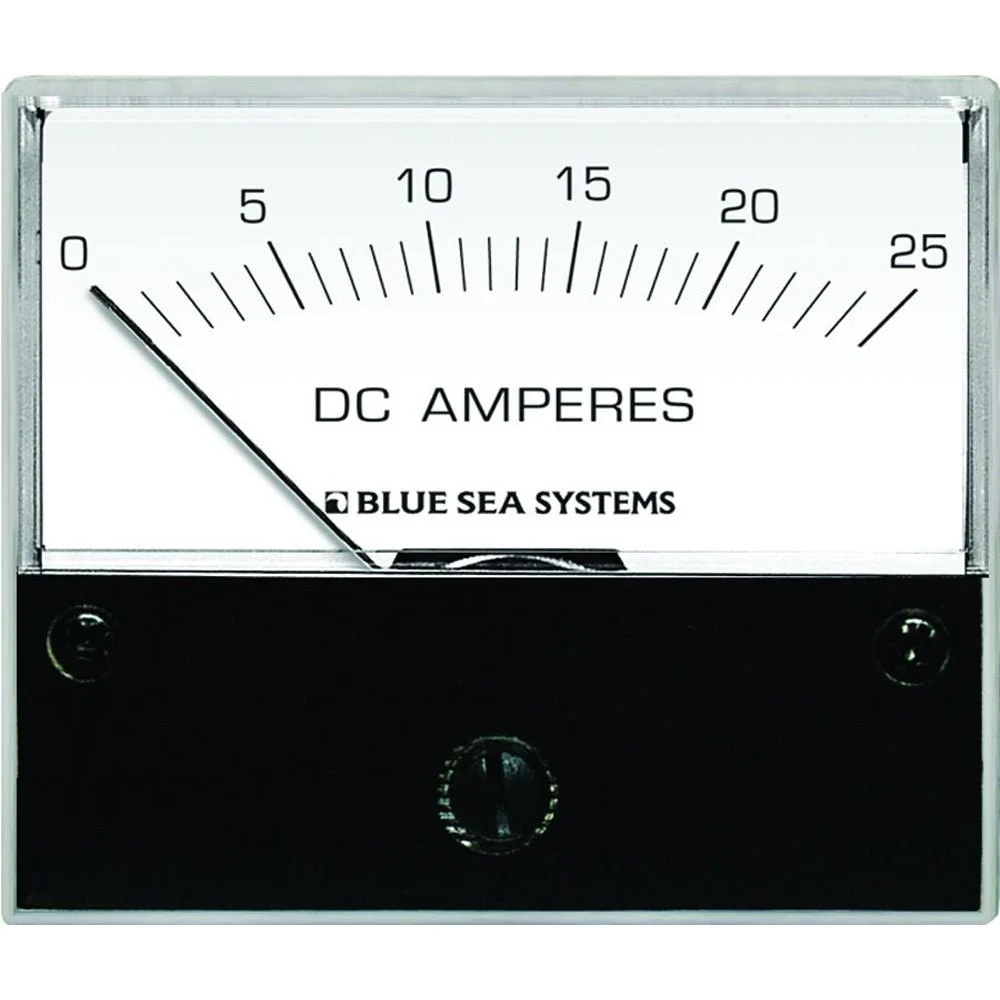 Blue Sea Systems 8005 DC Analog Ammeter - 2-3/4" Face, 0-25 Amperes DC – Marine Boat Replacement Part