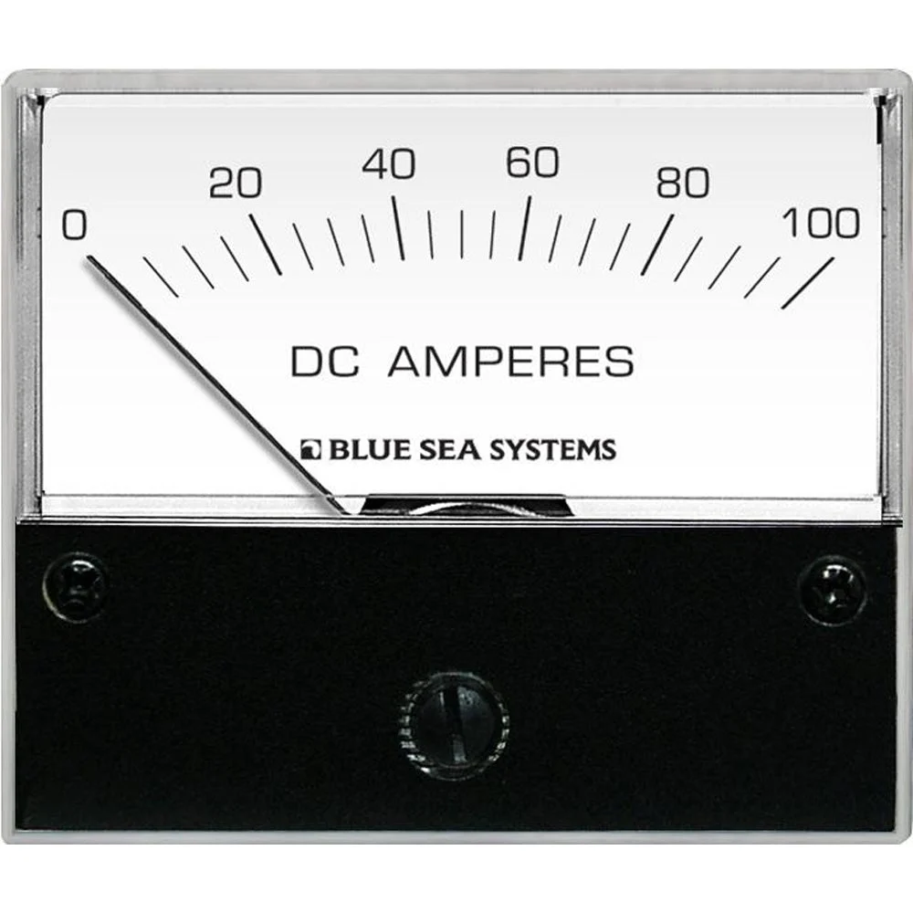 Blue Sea Systems 8017 DC Analog Ammeter - 2-3/4" Face, 0-100 Amperes DC – Marine Boat Replacement Part