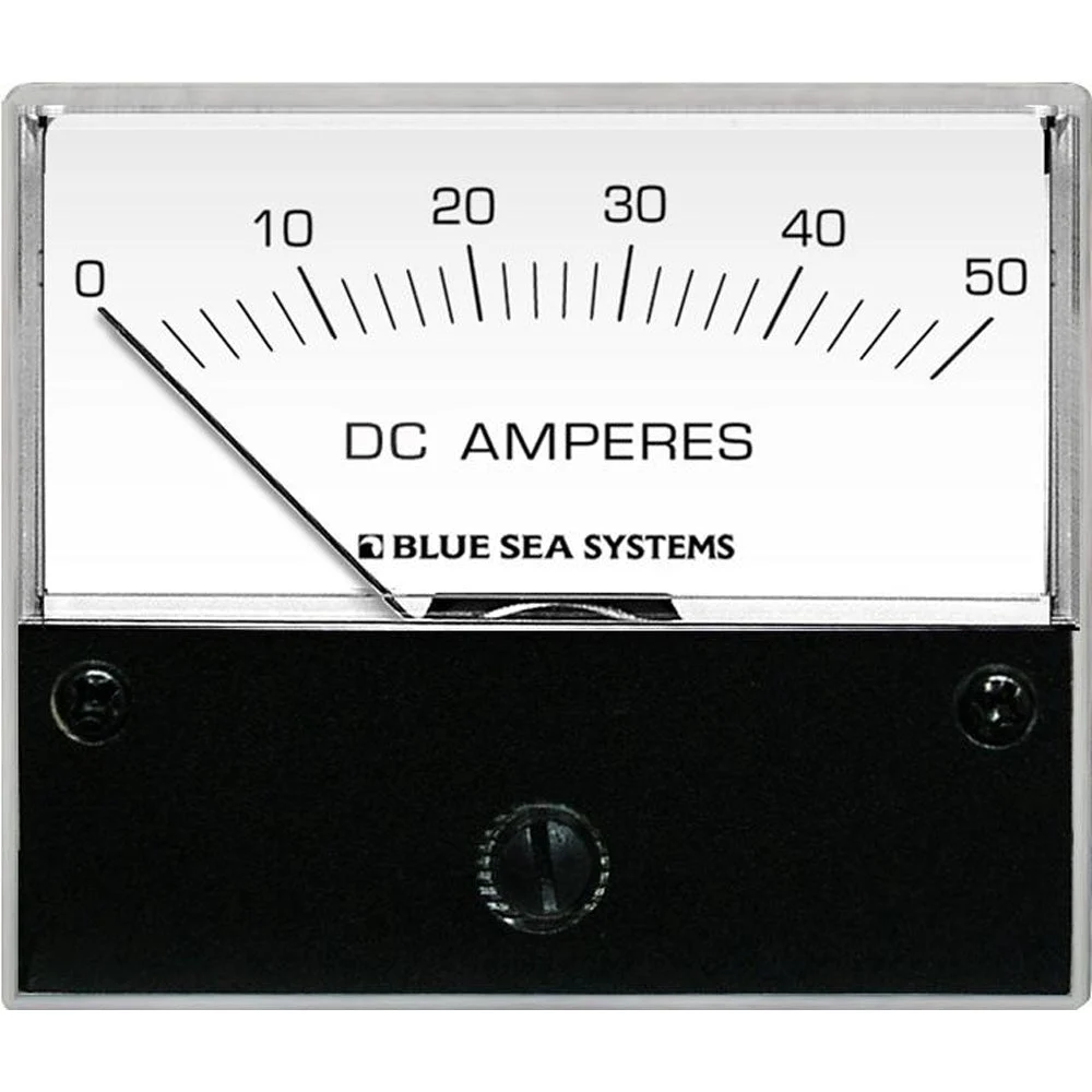 Blue Sea Systems 8022 DC Analog Ammeter - 2-3/4 Face, 0-50 AMP DC – Marine Boat Replacement Part