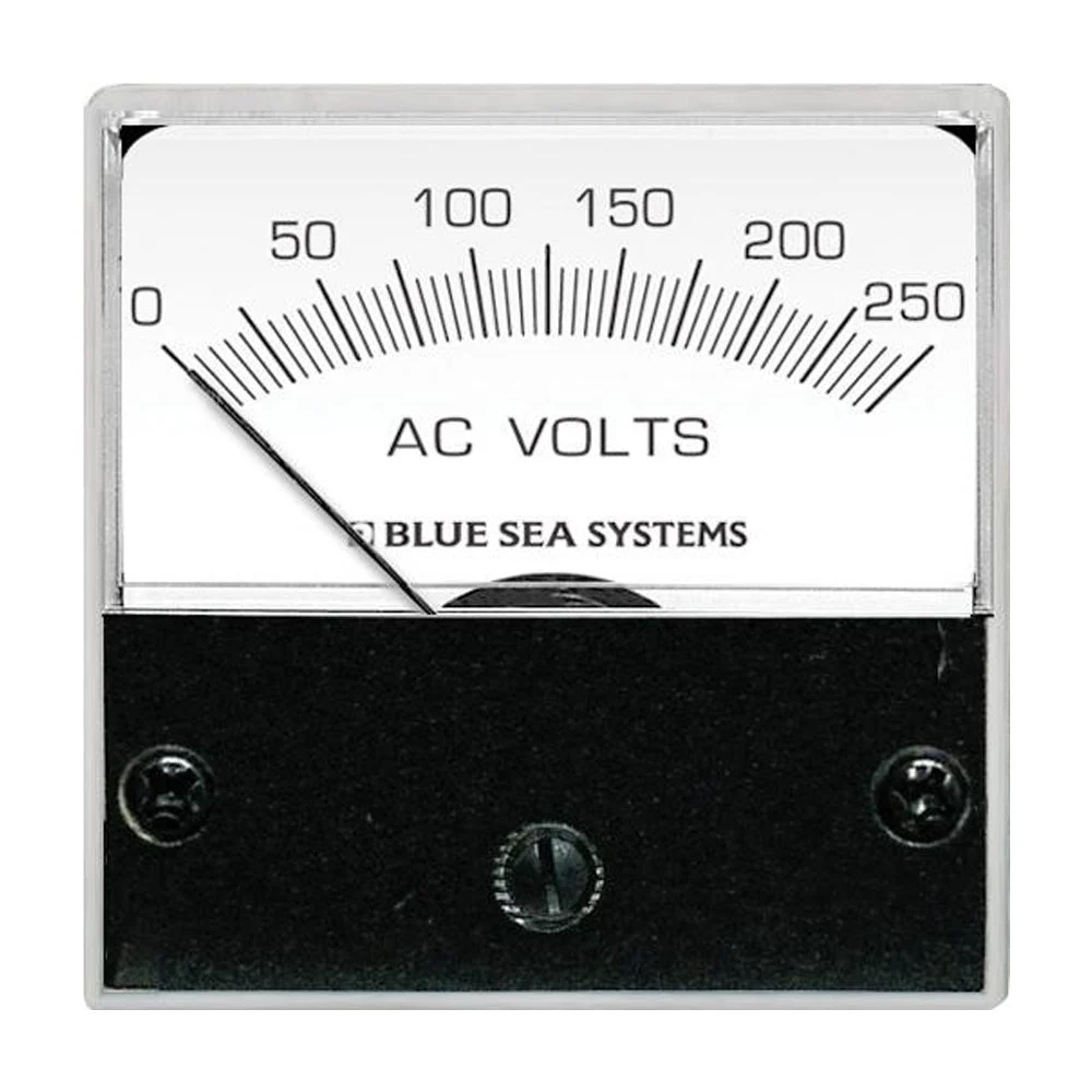 Blue Sea Systems 8245 AC Analog Micro Voltmeter - 2" Face, 0-250 Volts AC – Marine Boat Replacement Part