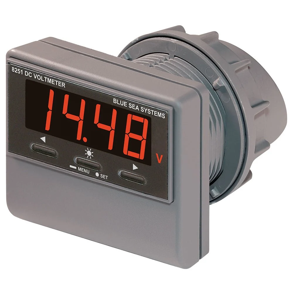 Blue Sea Systems 8251 DC Digital Voltmeter w/Alarm – Marine Boat Replacement Part