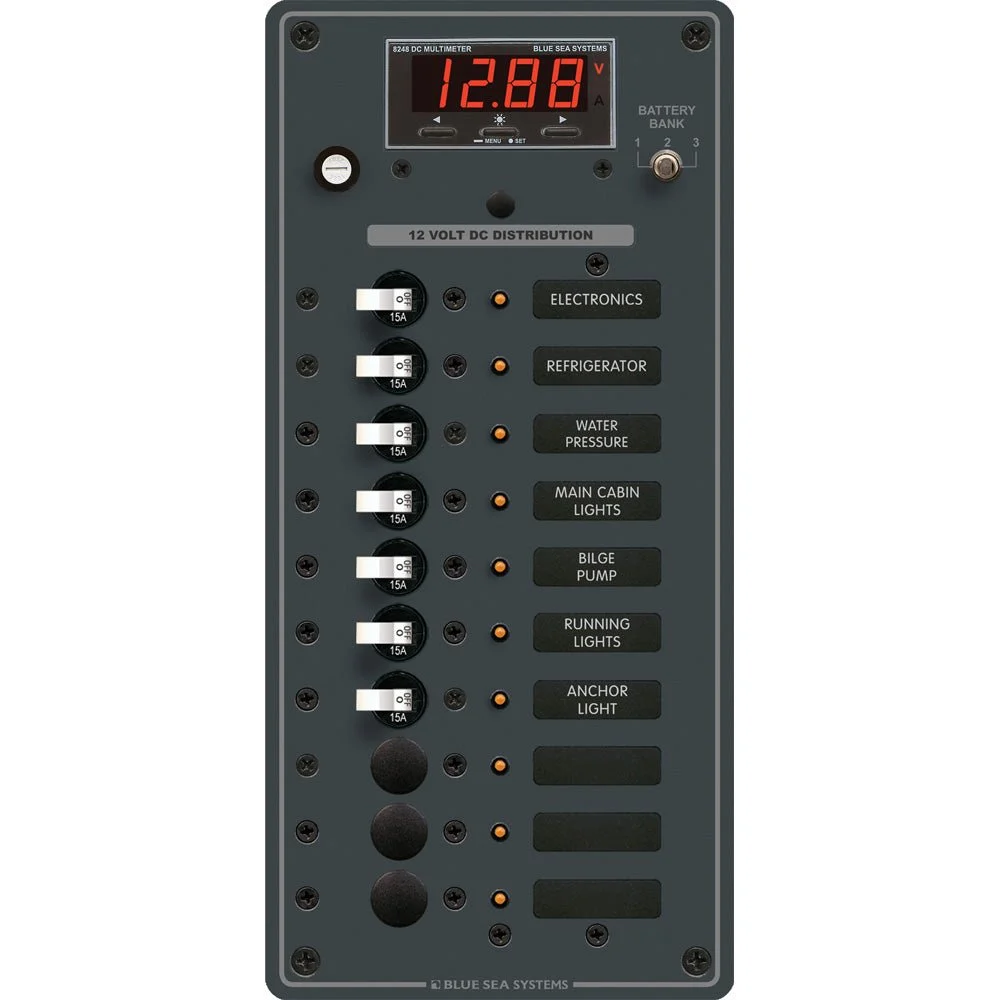 Blue Sea Systems 8402 DC 10 Position w/Multi-Function Meter – Marine Electrical Replacement Part