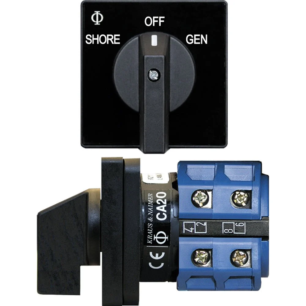 Blue Sea Systems 9009 Switch, AC 120VAC 32A OFF +2 Position – Marine Electrical Replacement Part