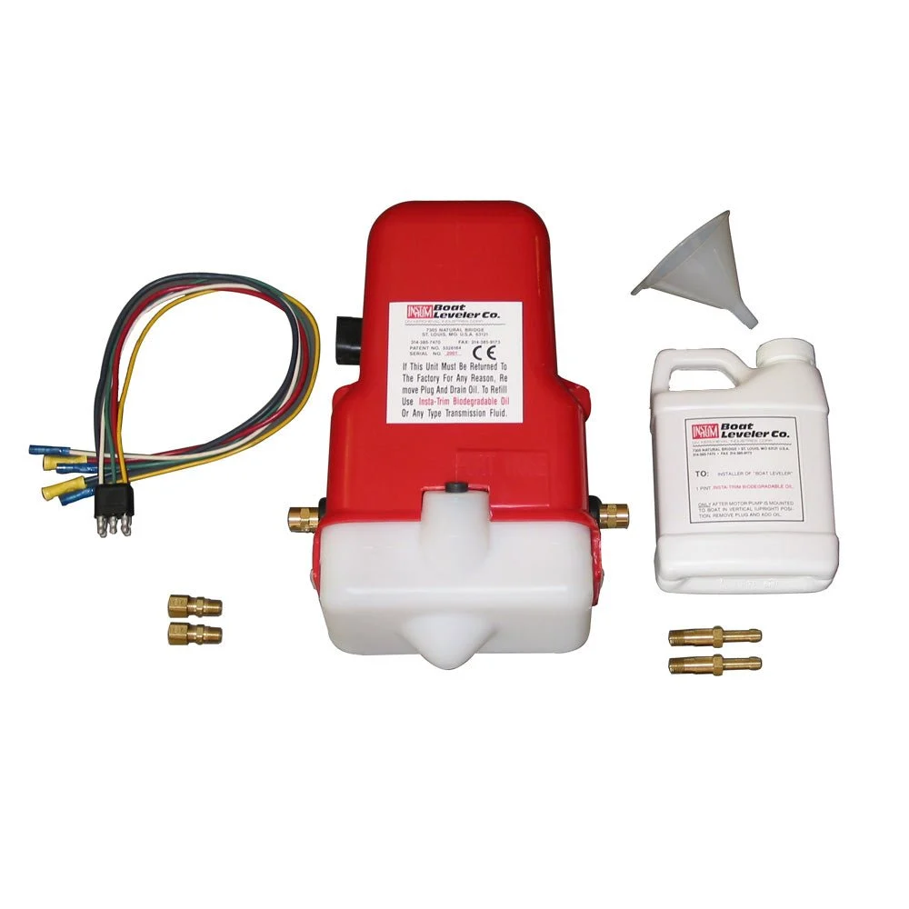 Boat Leveler Co. Boat Leveler 12vdc Universal Trim Tab Pump with Oil and Hose Fittings