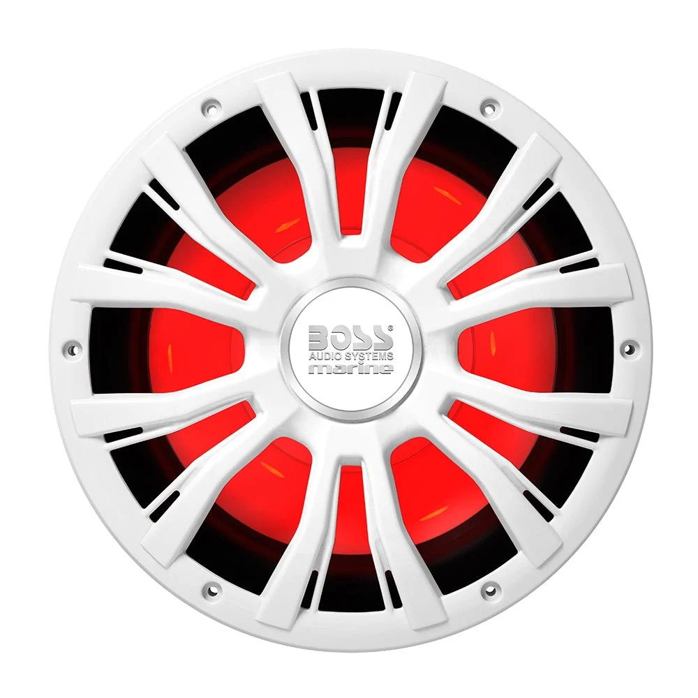 Boss Audio 10" MRG10W Subwoofer w/RGB Lighting - White - 800W – Marine Boat Replacement Part