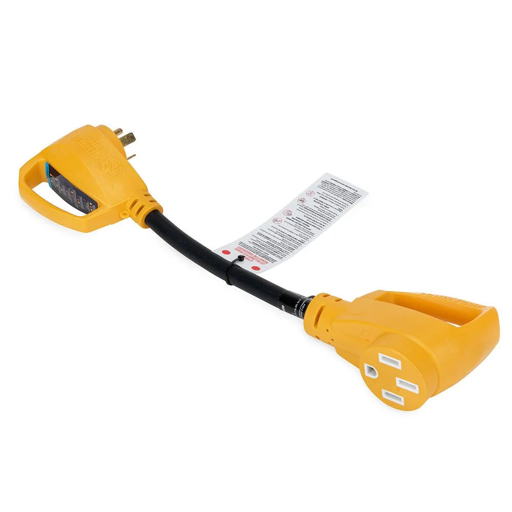 Camco Power Grip RV 18" 30Amp Circuit Analyzer Dogbone - Integrated Surge Protection – Marine Boat Replacement Part