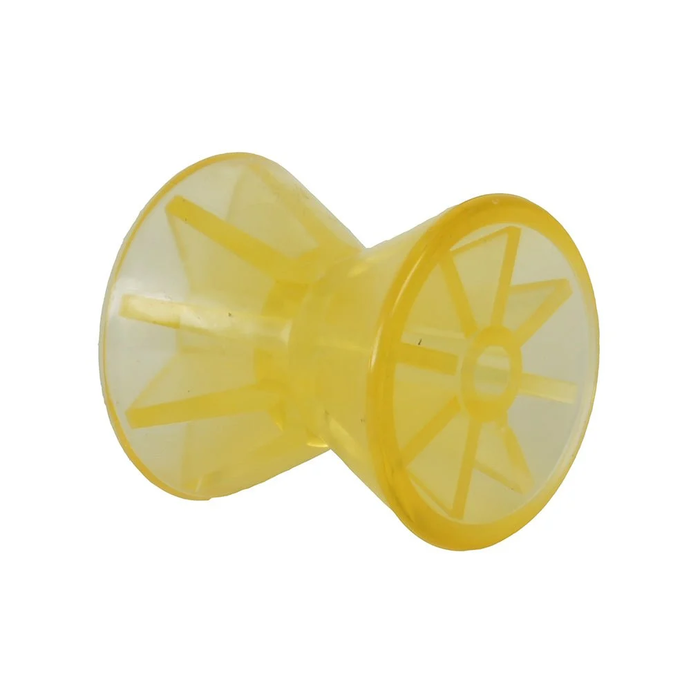 C.E. Smith Bow Roller - Yellow PVC - 4" x 1/2" ID – Marine HVAC Replacement Part