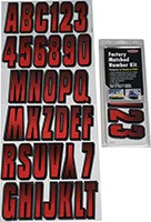 Hardline - Letter / Number Set - Chrome & Black - CHBKG300