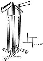 Omaha Fixture - E4w-f 1/2 Chrome Rack 4 Arm - E4W-F 1/2