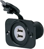 Navico Group - 12-24v Dual Usb Rec W/plate - 12VDUSB