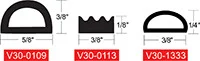 Taco Metals - Black Neoprene Seal 5/8x10ft - V30-0109B10-1