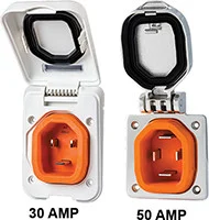 Smartplug Systems - 50 Amp - Non Met Inlet - White Cover - BM50PW