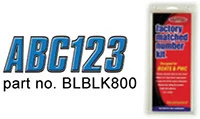Hardline - Letter / Number Set - White & Black - WHBLK800