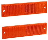 Optronics - Rectangle Reflector W/ Holes - Amber (2) - RE15AK