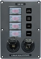 Navico Group - Panel Switch H2o Cb 4pos Ackt & Usb - 4321-BSS