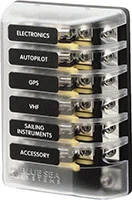 Navico Group - Glass Fuse Block 6 Circuit - 5015-BSS