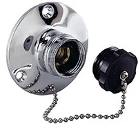 Perko - Fresh Water Inlet Fitting W/ Plug - 0499DP0CHR