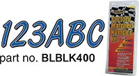 Hardline - Letter / Number Set - Chrome & Black - CHBKG400