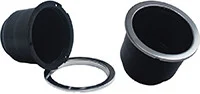 T-h Marine - Cup Holder (black) W/ Ss Rim - LCH-1SR-DP