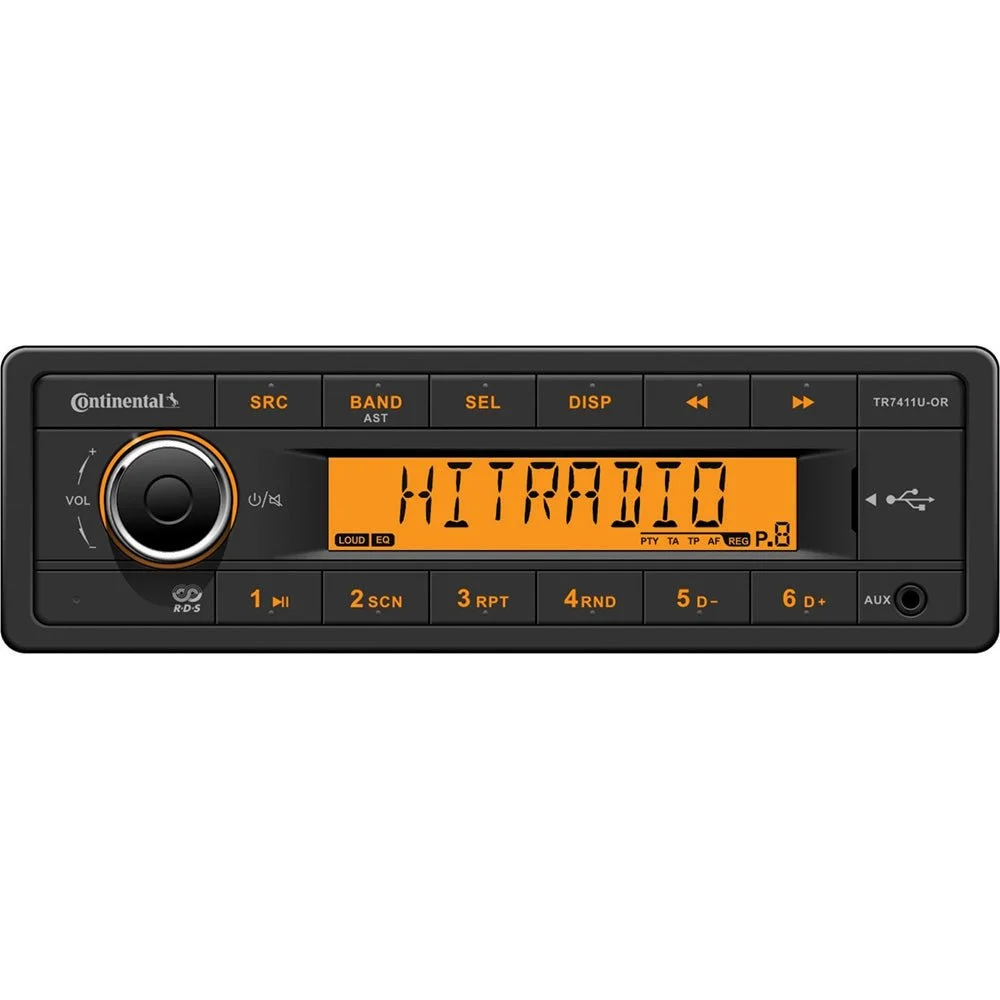 Continental Stereo w/AM/FM/USB - Harness Included - 12V – Marine Electrical Replacement Part