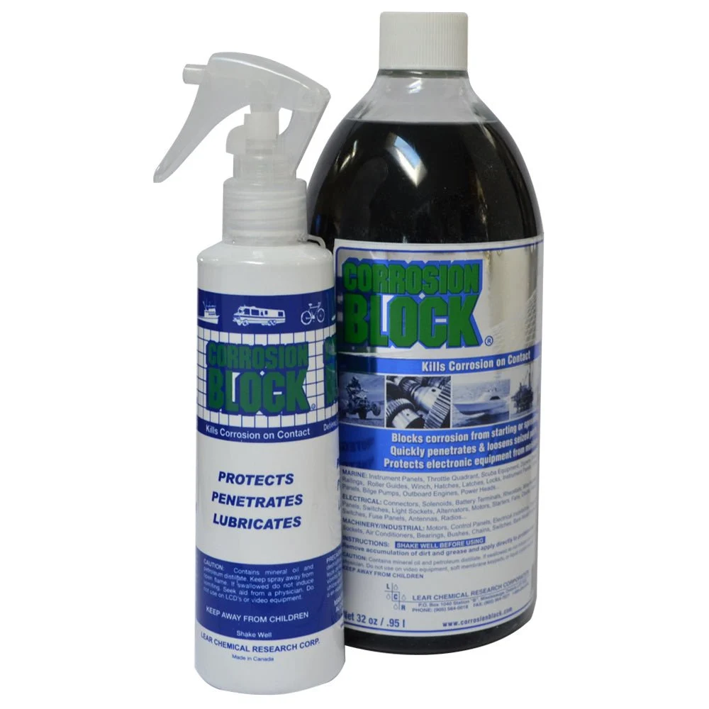 Corrosion Block 32oz Bottle w/Pump - Non-Hazmat, Non-Flammable & Non-Toxic – Marine Electrical Replacement Part
