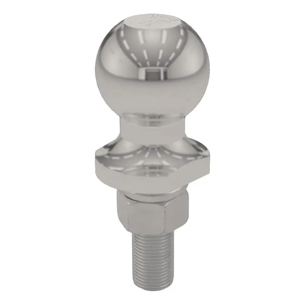 Curt 1-7/8" Trailer Ball - 3/4" x 2-1/8" Shank - 2,000 lb. Capacity - Stainless Steel – Marine Boat Replacement Part