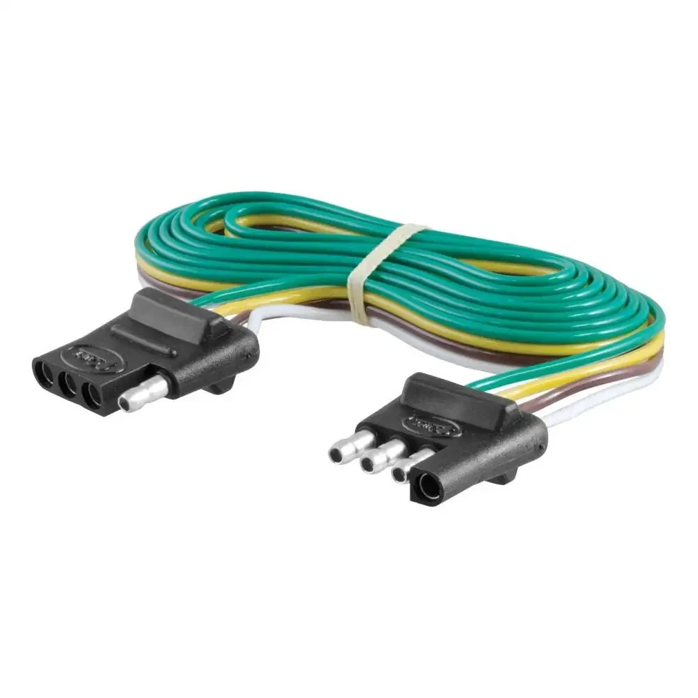 Curt 4-Way Flat Connector Plug & Socket w/72” Wires – Marine Electrical Replacement Part
