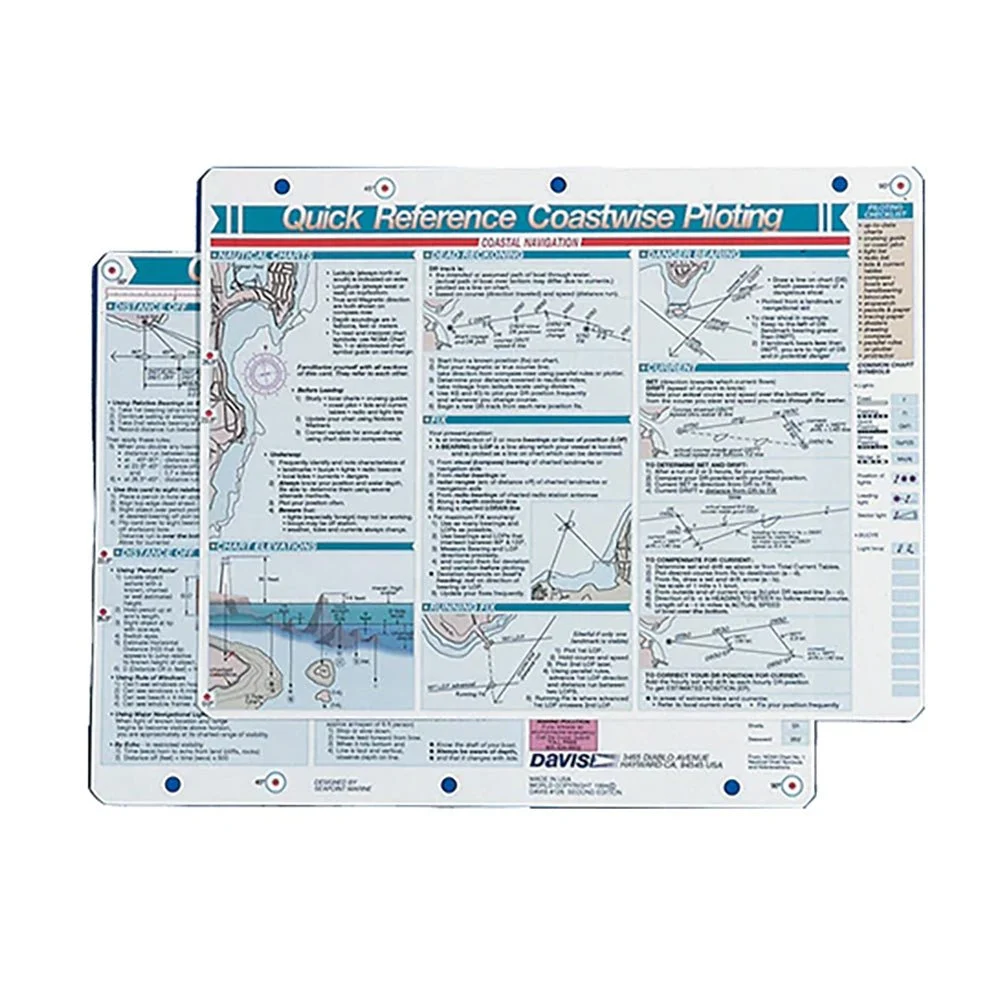 Davis Instruments Quick Reference Coastwise Piloting Card – Marine Boat Replacement Part