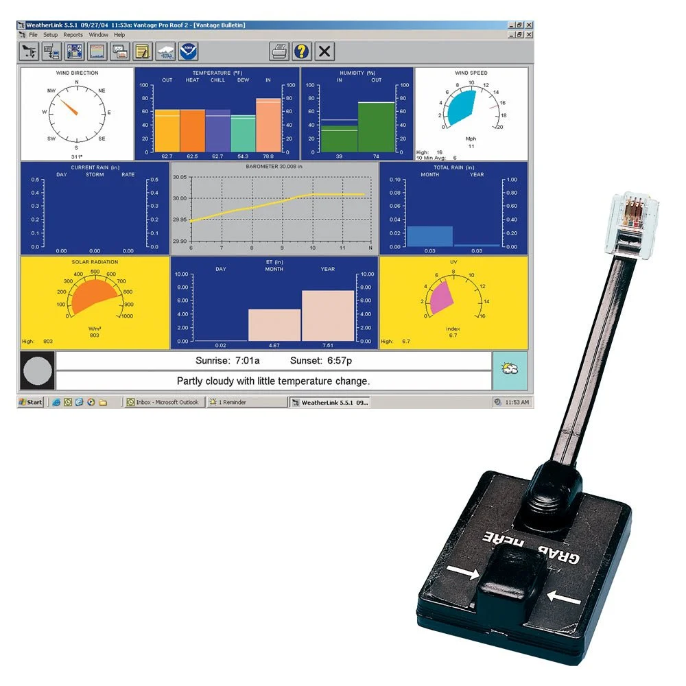 Davis Instruments WeatherLink® Windows - Serial Port f/Vantage Vue & Pro2 Series – Marine Boat Replacement Part