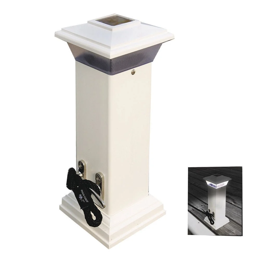 Dock Edge Cleatlite Solar Dock Light w/SS Mooring Cleat 12" – Marine Boat Replacement Part