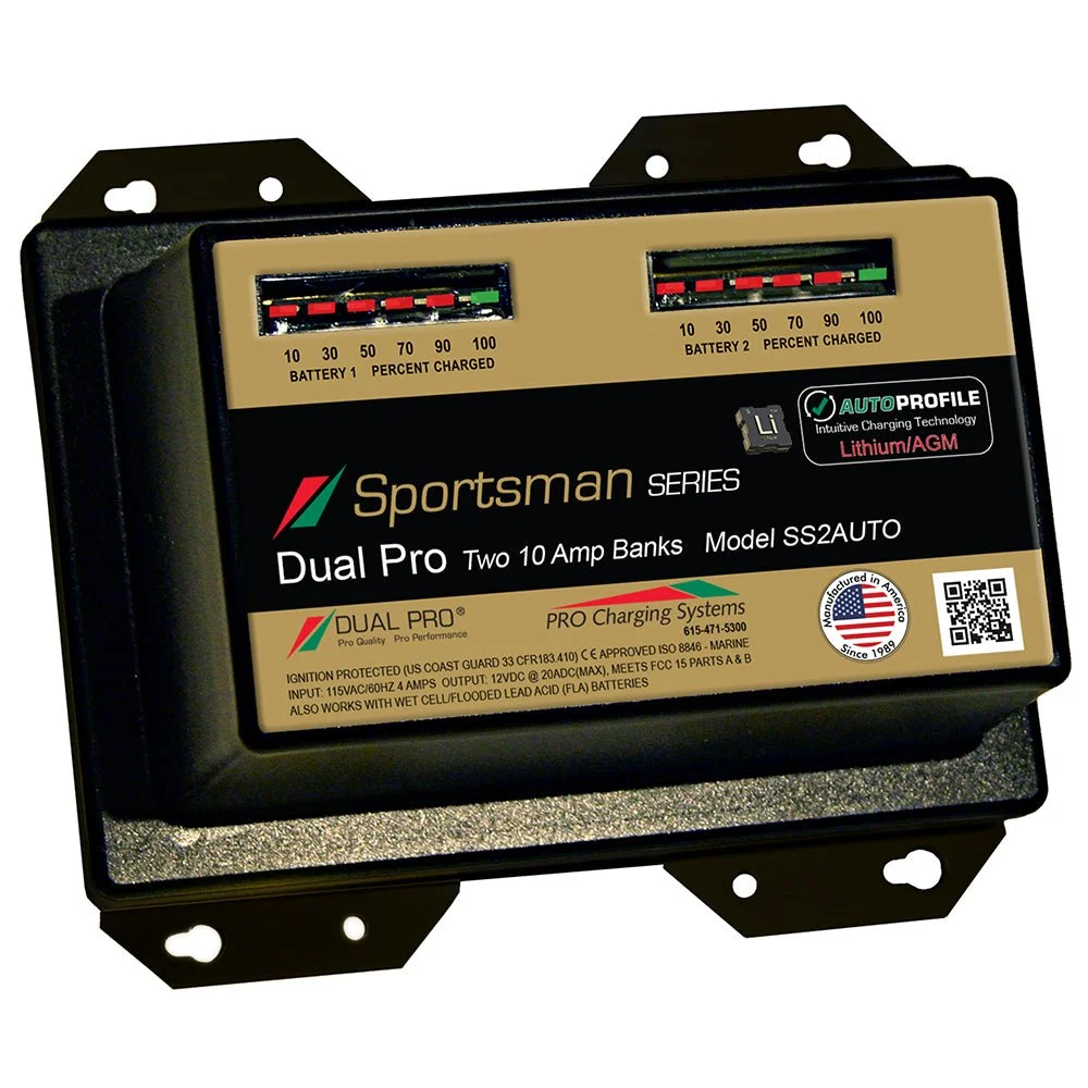 Dual Pro SS2 Auto 20A - 2-Bank Lithium/AGM Battery Charger – Marine Boat Replacement Part