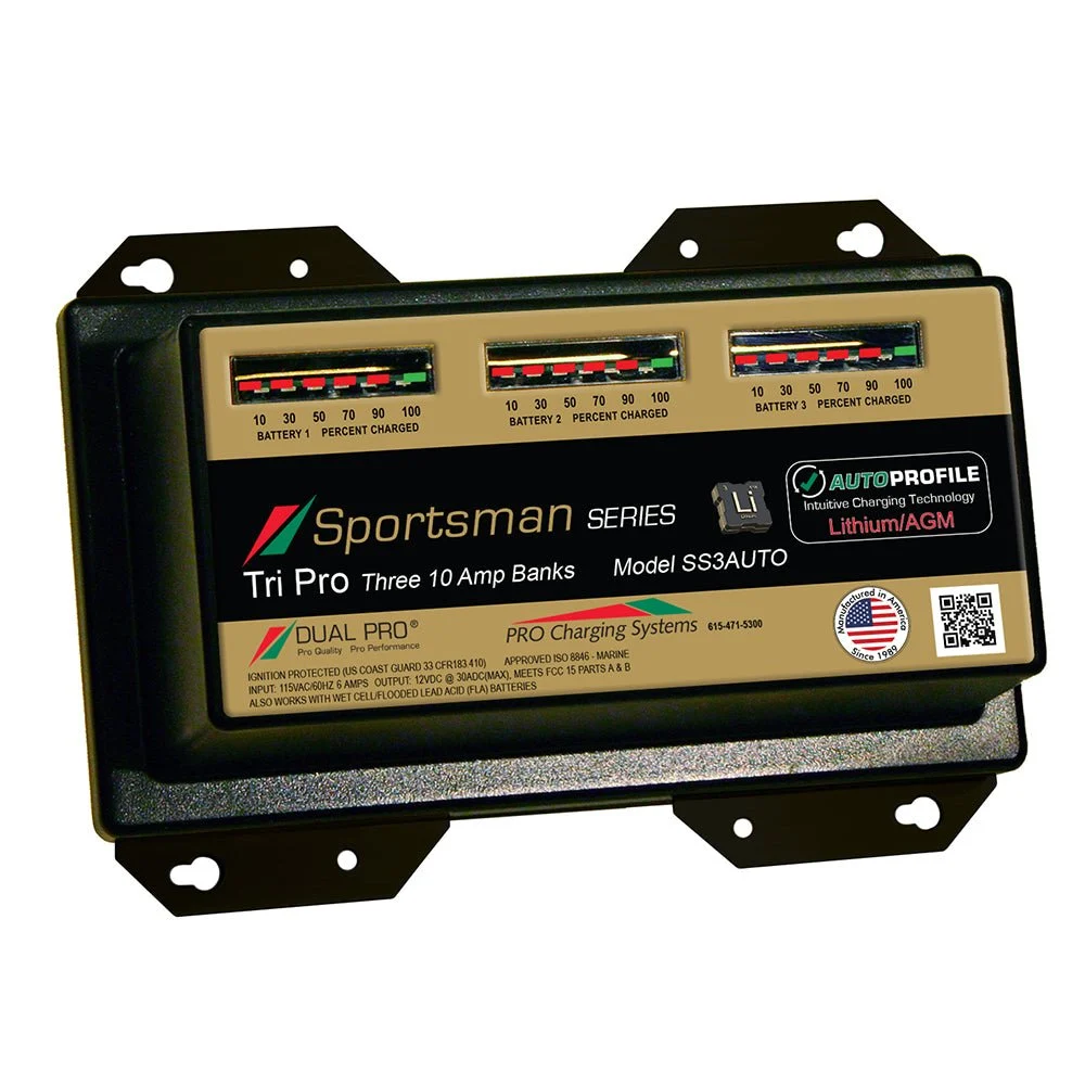 Dual Pro SS3 Auto 30A - 3-Bank Lithium/AGM Battery Charger – Marine Boat Replacement Part