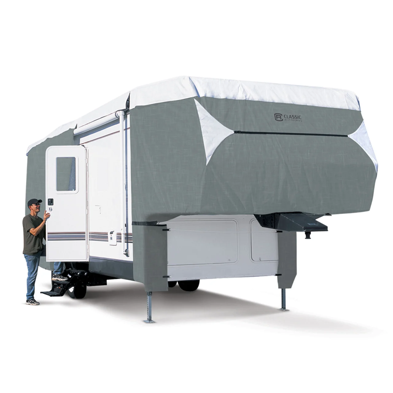 Classic Accessories 80-349 Polypro 3 Deluxe 5th Wheel Cover With Max Weather Protection - 33' To 37' - 80-349