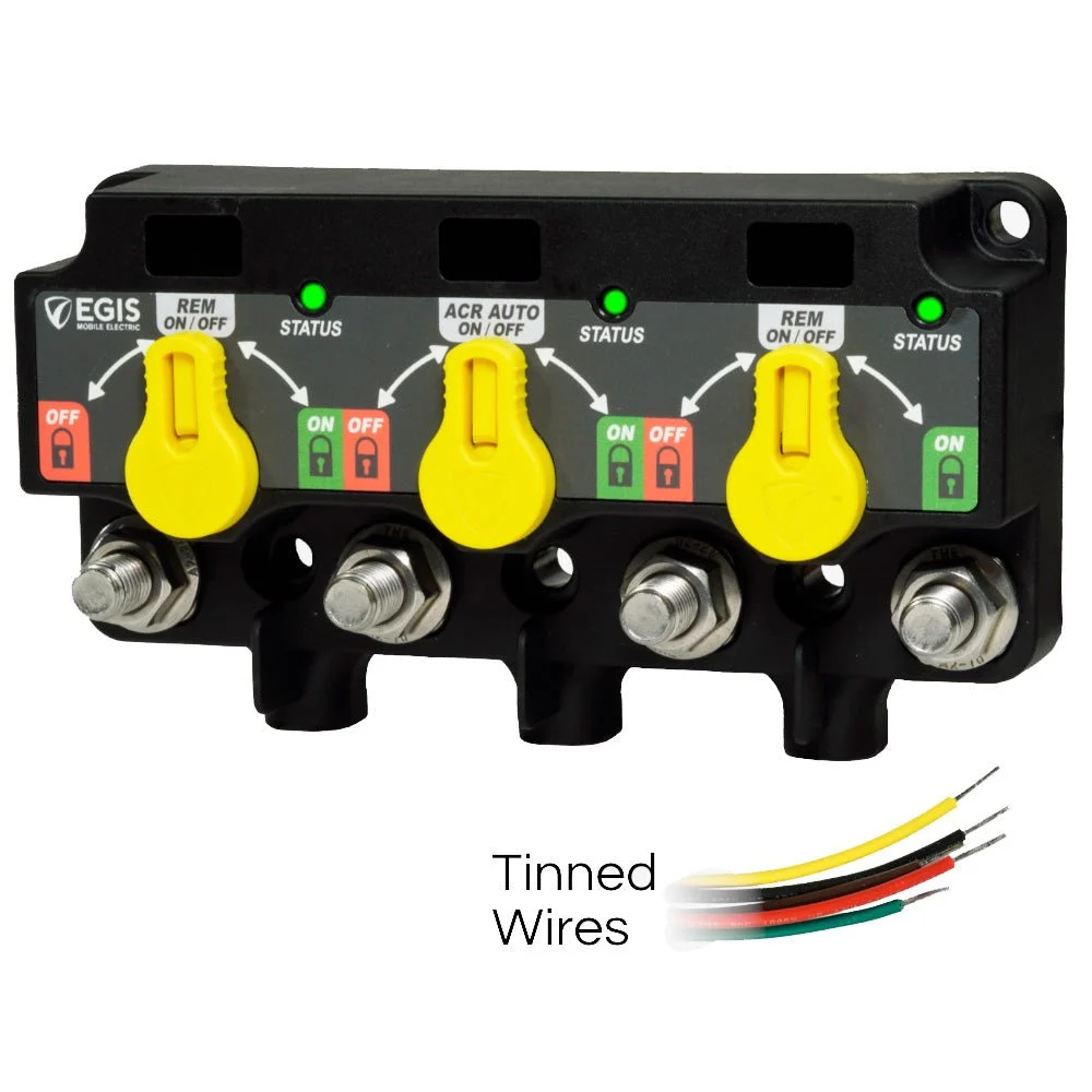 Egis Mobile Electric Egis XD Series Triple Flex 2 Relay-ACR-Relay w/Knobs & Tinned Wires – Marine Electrical Replacement Part