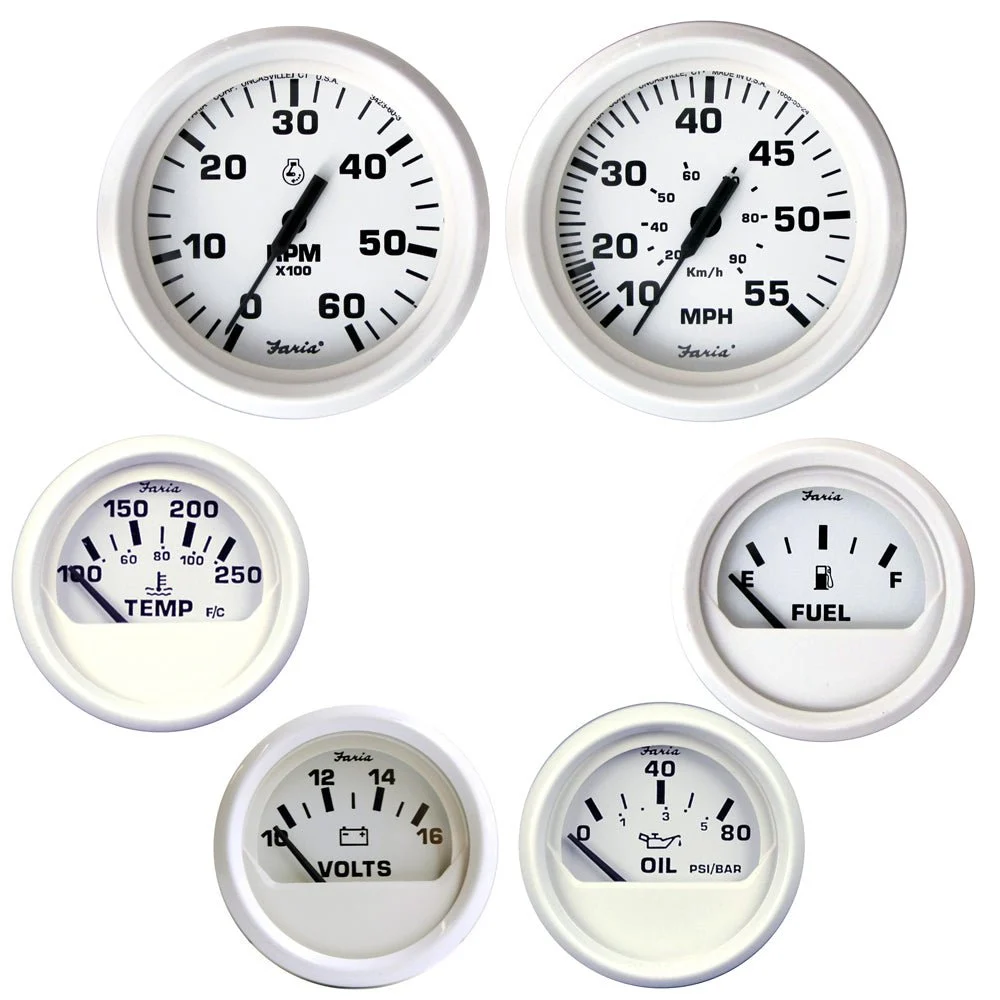 Faria Beede Instruments Inboard Dress White Boxed Set - Inboard Motors
