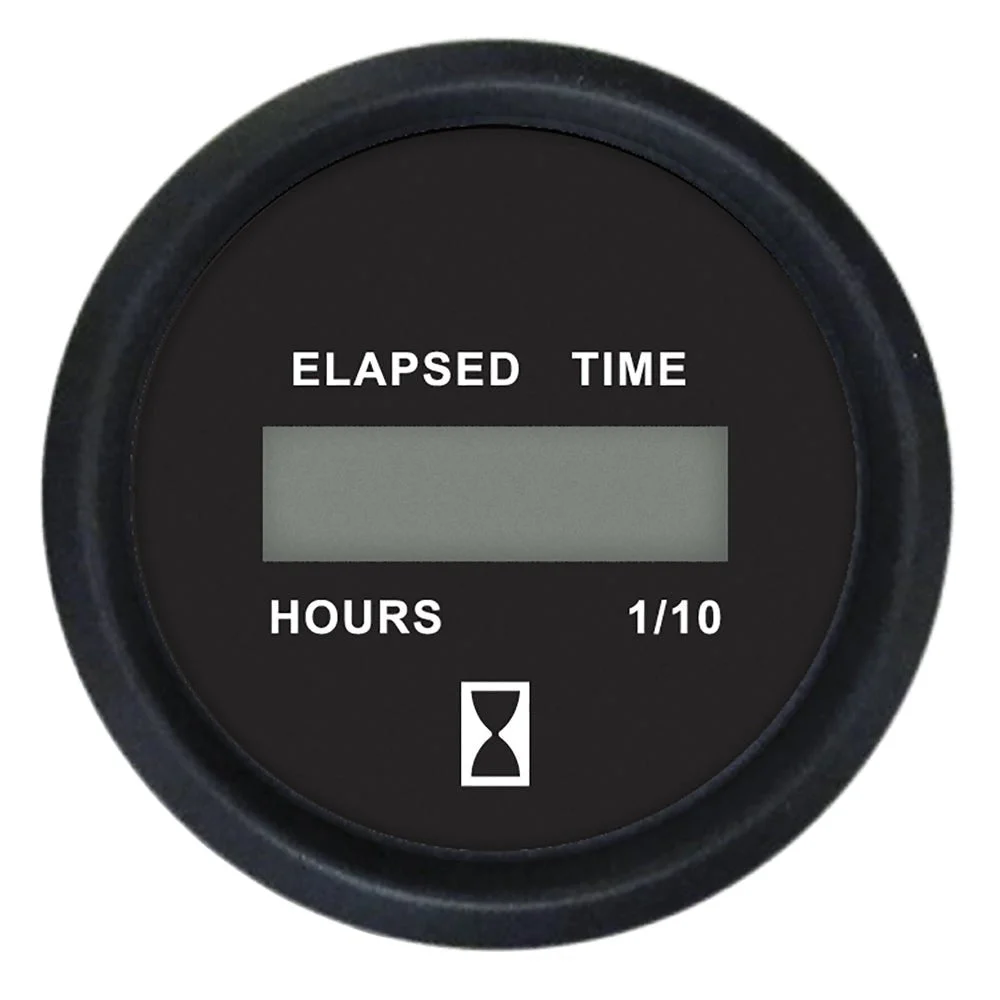Faria Beede Instruments Euro Black 2" Digital Hourmeter Gauge – Marine Electrical Replacement Part