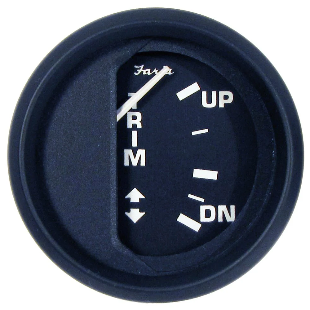 Faria Beede Instruments Outboard Faria Euro Black 2" Trim Gauge f/ Johnson/Evinrude/Suzuki Outboard