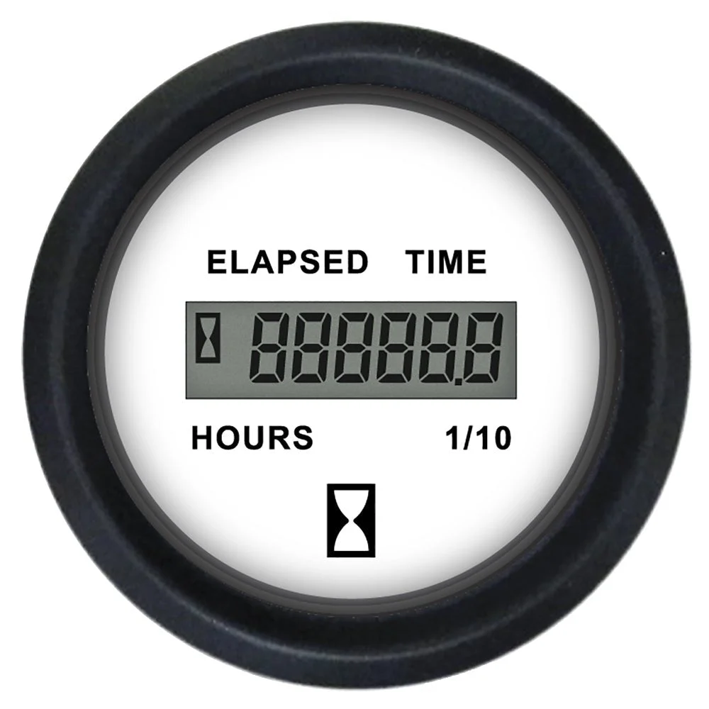 Faria Beede Instruments Euro White 2" Hourmeter (Digital) – Marine Electrical Replacement Part