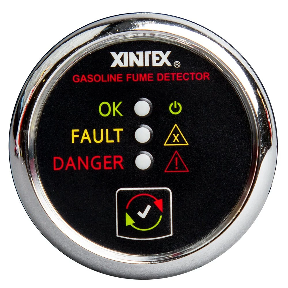 Fireboy-Xintex Gasoline Fume Detector - Chrome Bezel - 12/24V – Marine Fuel System Replacement Part