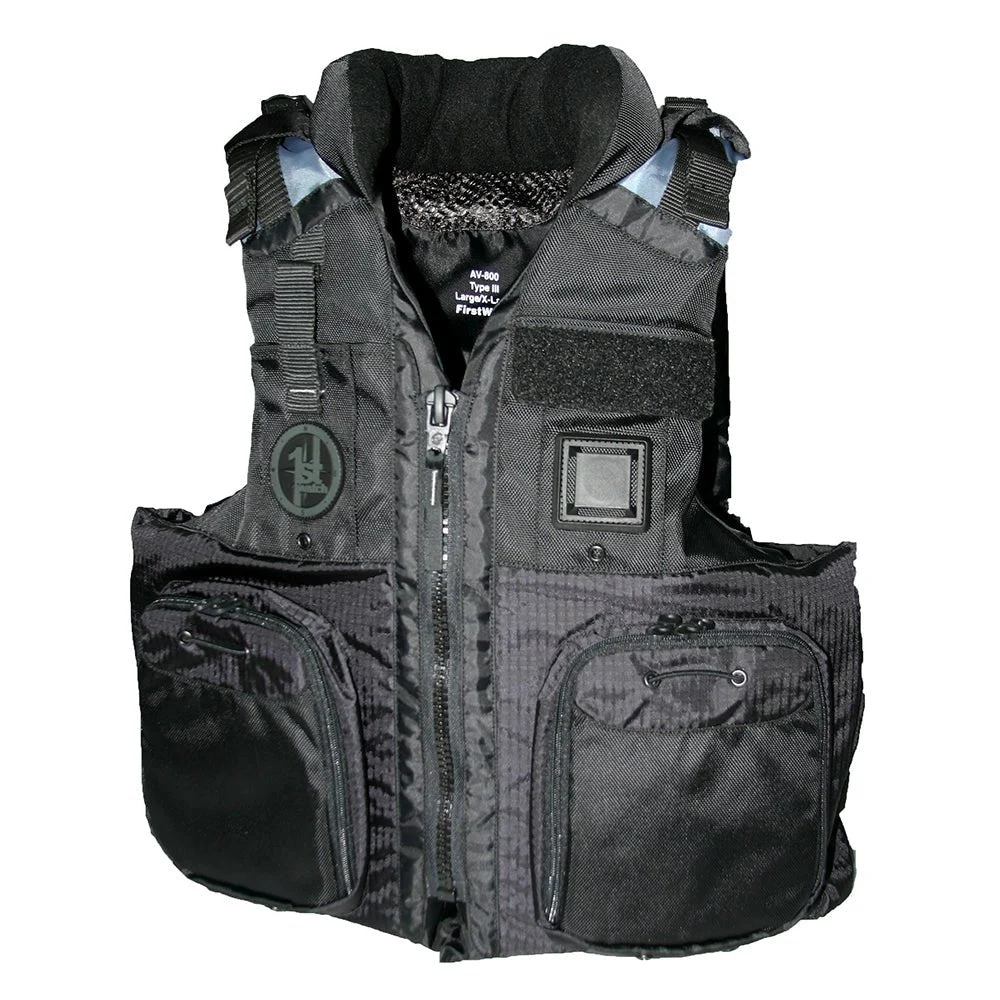 First Watch AV-800 Four Pocket Flotation Vest - Black - XXL to 3XL – Marine Boat Replacement Part