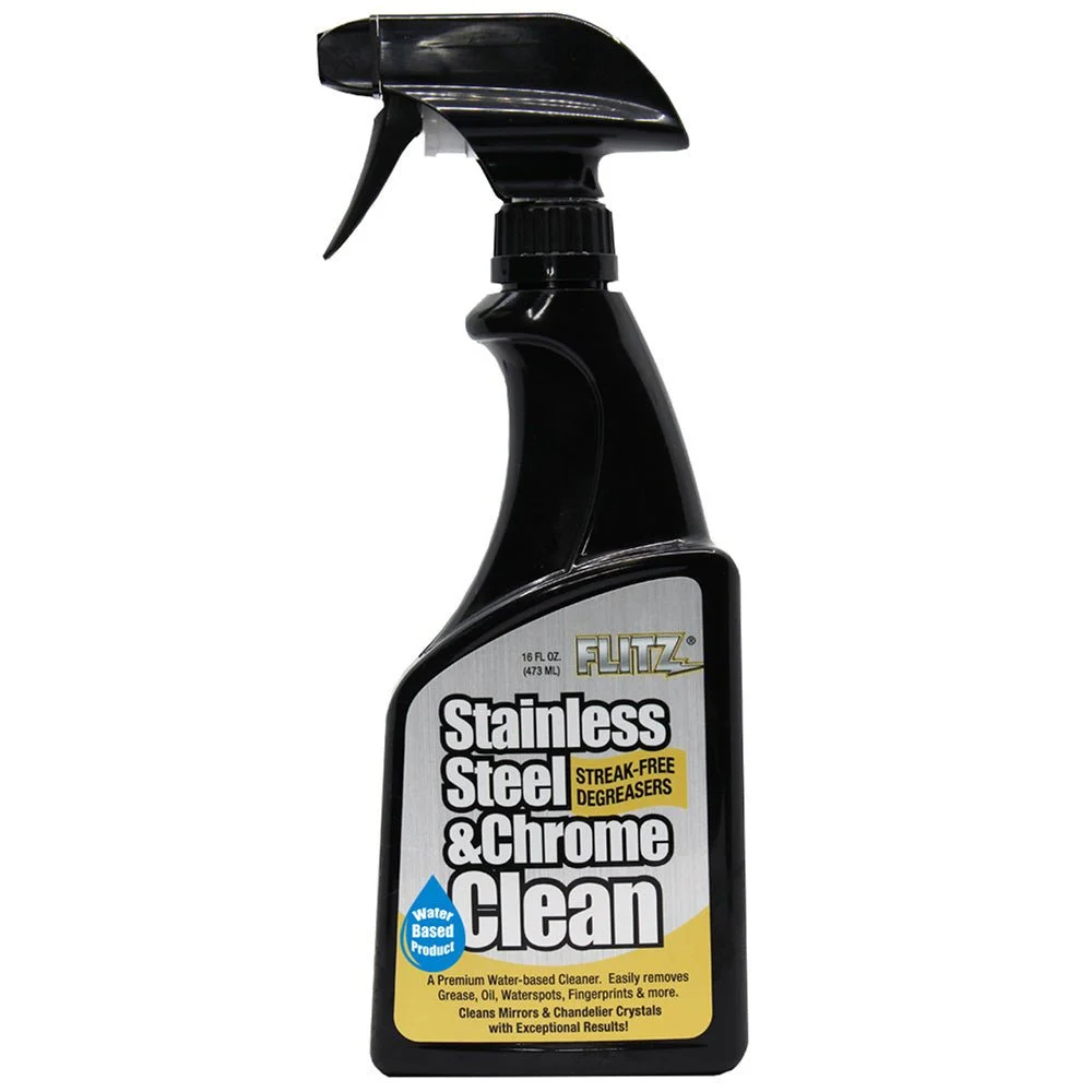 Flitz Stainless Steel & Chrome Cleaner w/Degreaser - 16oz – Marine Boat Replacement Part