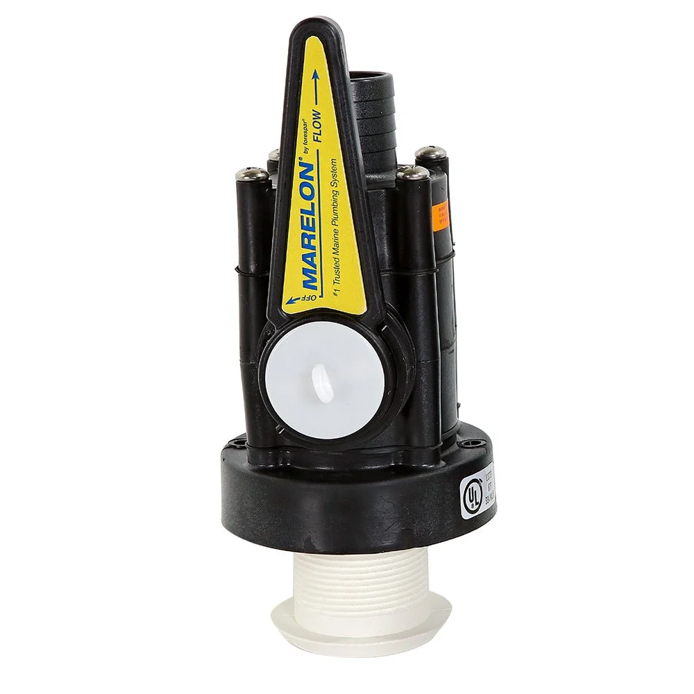 Forespar Performance Products Forespar Marelon Full-Flow Seacock & 3/4" Mushroom Through-Hull – Marine Electrical Replacement Part
