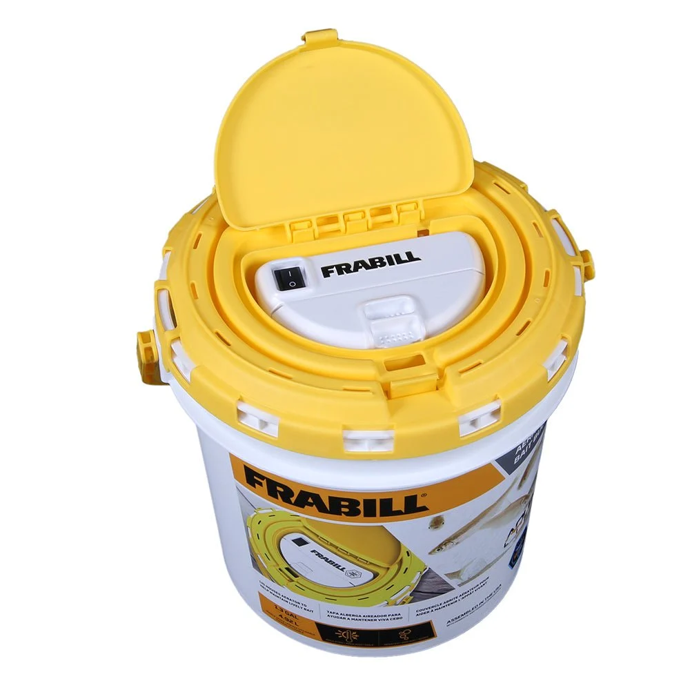 Frabill Dual Fish Bait Bucket w/Aerator Built-In – Boat Pump & Plumbing Part