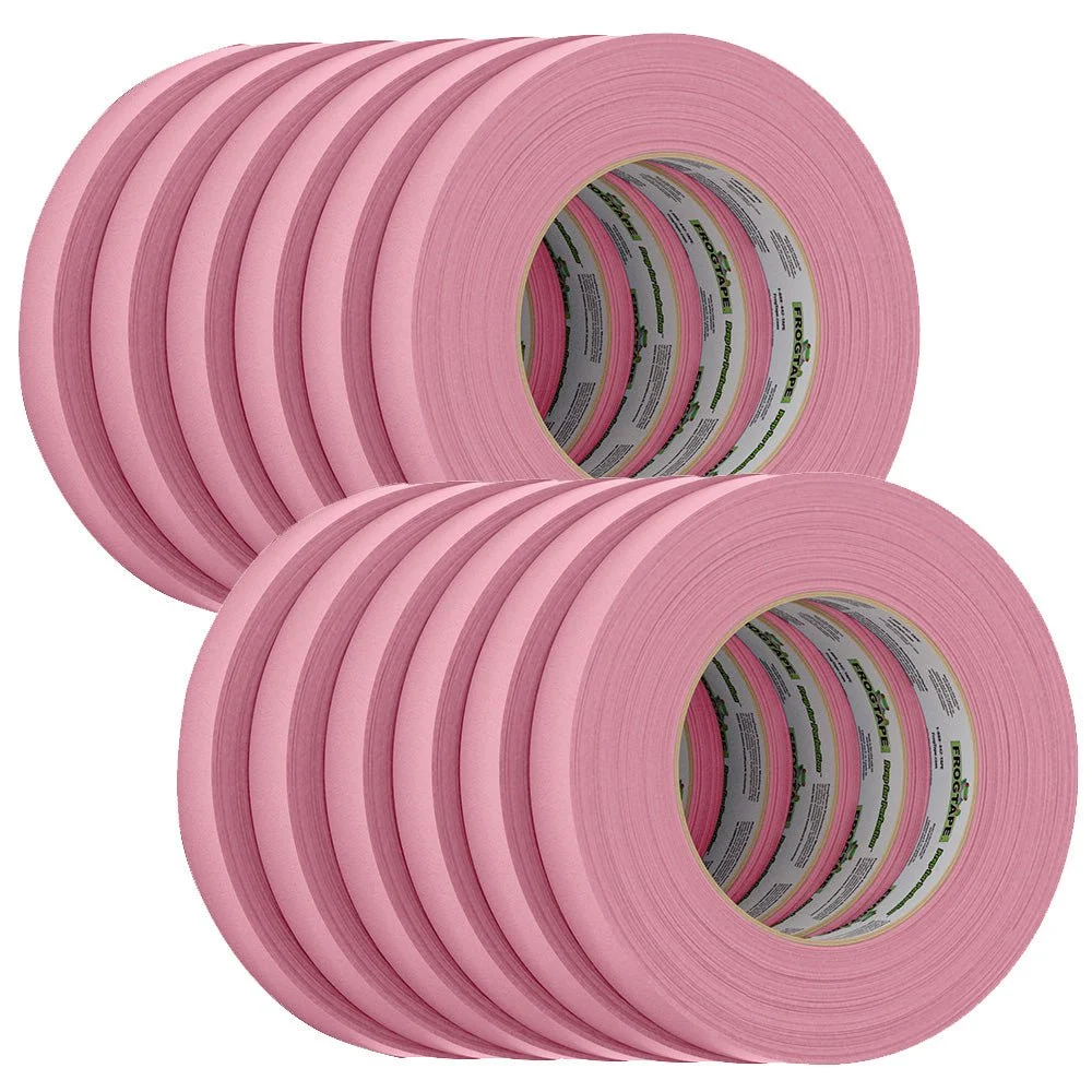 FrogTape CP 325 Medium-High Adhesion Masking Tape - 18MM x 55M x 12-Pack - Pink - Rated f/325°F – Marine Boat Replacement Part