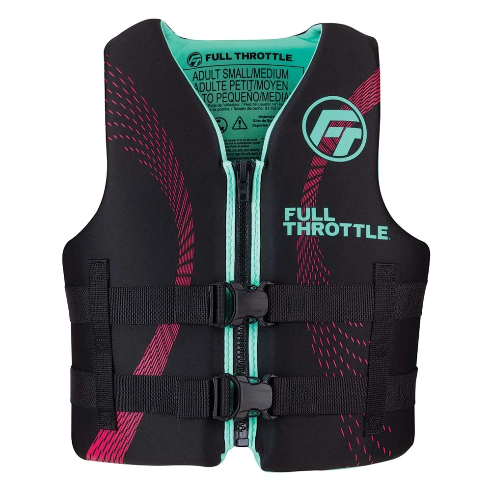 Full Throttle Adult Rapid-Dry Life Jacket - S/M - Aqua/Black – Marine Boat Replacement Part